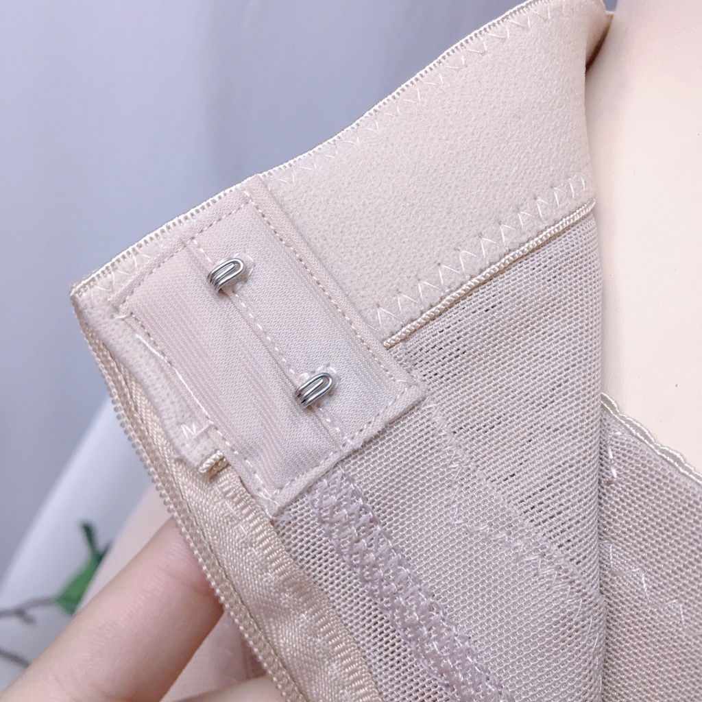 Quần gen bụng kéo khóa cạp cao phối ren lưới định hình dáng chuẩn eo thon
