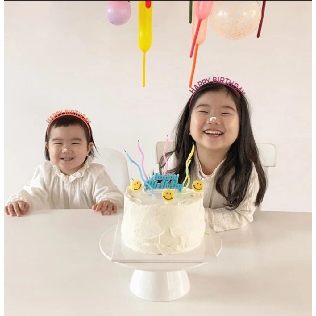 Cài tóc nhựa HAPPY BIRTHDAY đội đầu trang trí sinh nhật, phụ kiện chụp hình