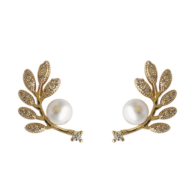 Khuyên Tai Đính Ngọc Trai Thời Trang Hàn Quốc