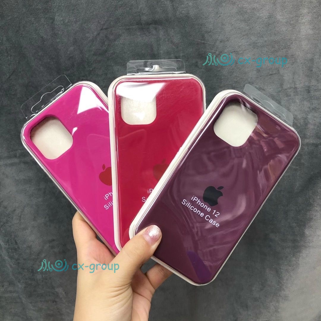 Đối với iPhone12 mini i12 pro max Ốp lưng VIOLET Bảo hiểm Toàn diện Vỏ silicon Chính hãng Iphone 12 5.4 "6.1" 5.7 "với logo 100% vỏ bằng silicone chất lượng cao