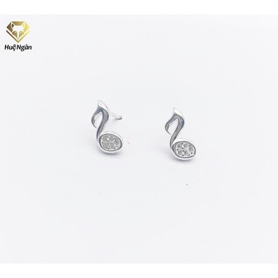 Bông tai bạc ý 925 Huệ Ngân - Nốt nhạc vui YCXR080