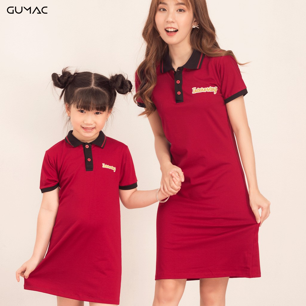 [Mã MABR07062 giảm 8% tối đa 50K đơn từ 249K] Đầm phối màu cổ bẻ dành cho bé DKA514 GUMAC | BigBuy360 - bigbuy360.vn