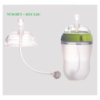 [Có bán sỉ]Núm tập hút sữa, hút nước xoay mọi tư thế vẫn hut được dùng cho bình sữa silicon, como