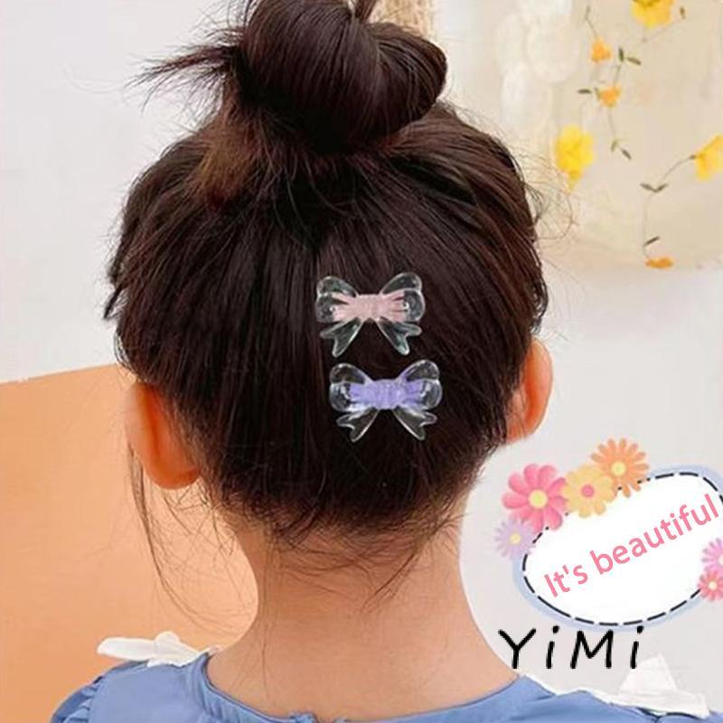 Kẹp Tóc Nơ Trong Suốt Nhiều Màu Thời Trang Hàn Quốc