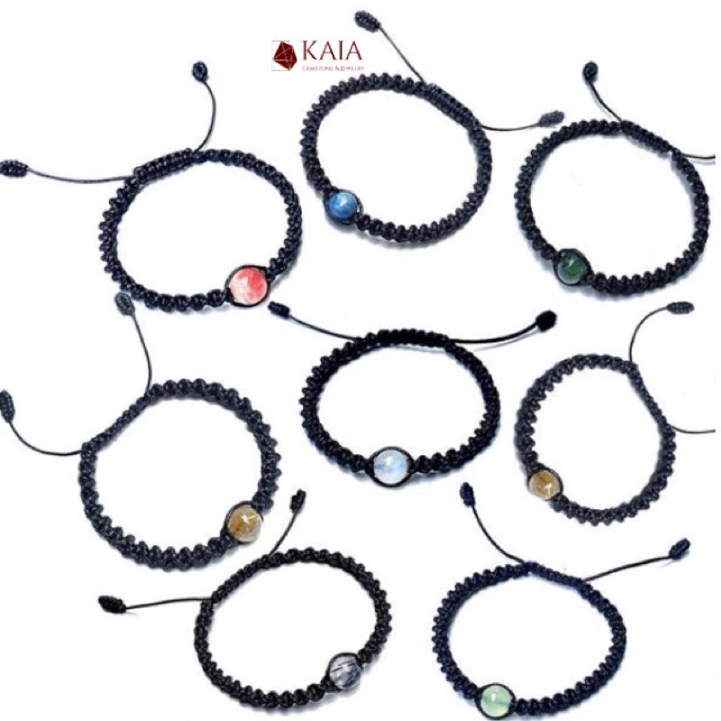 Vòng tay handmade đá ngũ hành phong thủy cho người mệnh Thủy,mệnh Mộc - KAIA