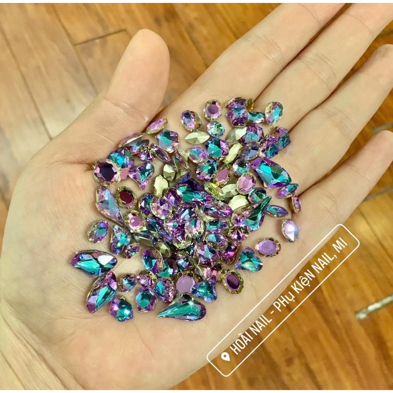 Set đá khối màu ab sáng lấp lánh