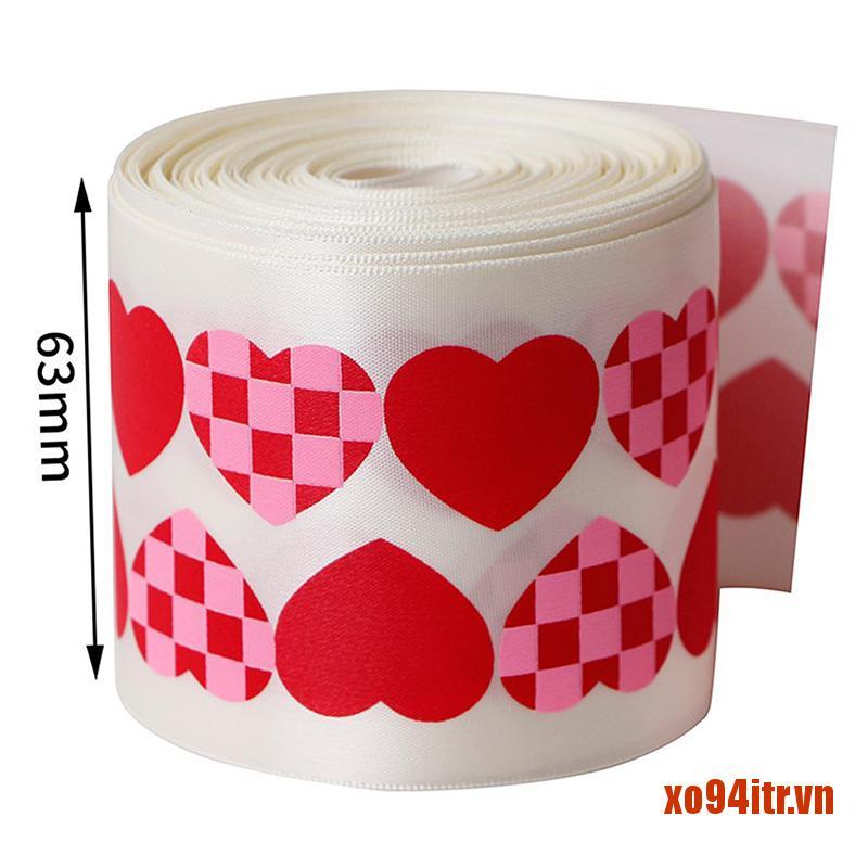 XOITR  4.6M Love Red Lips Polyester Ribbon Valentine's Day Handmade Decoration 13