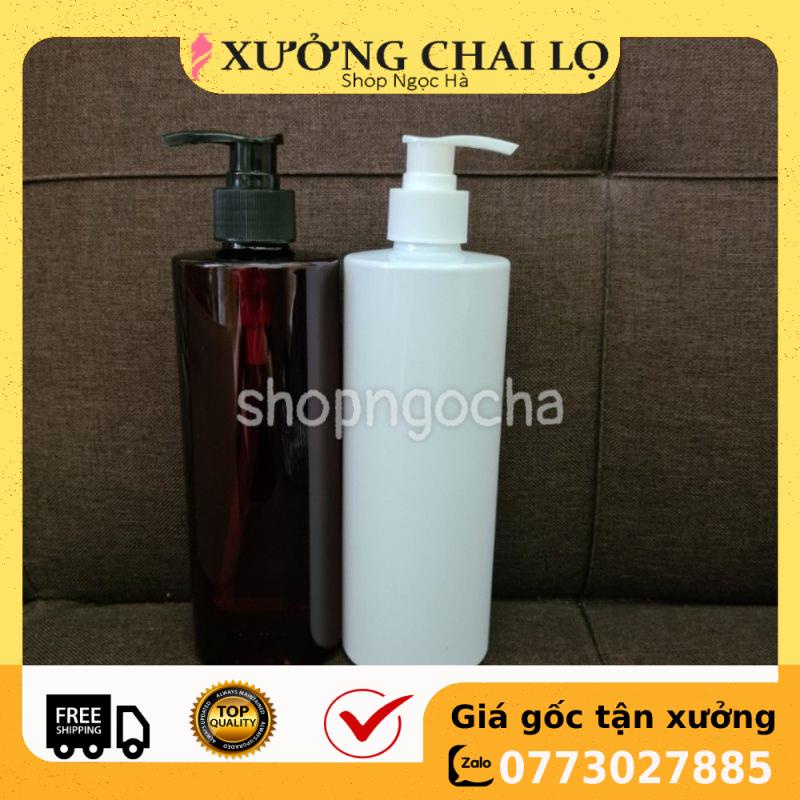 Chai Chiết Mĩ Phẩm ❤ GIÁ RẺ NHẤT ❤ Chai nhựa pet vòi nhấn 500ml cao chiết mỹ phẩm , phụ kiện du lịch