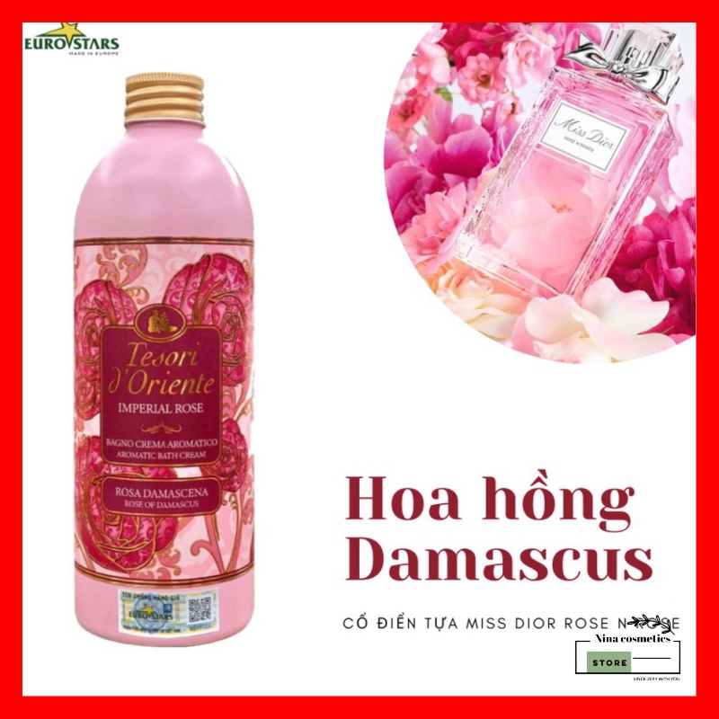 ( Chuẩn Auth ) Sữa Tắm Trắng Da Lưu Hương Tesori D’Oriente Nước Hoa Ý 500ml Đủ 16 Mùi Hương