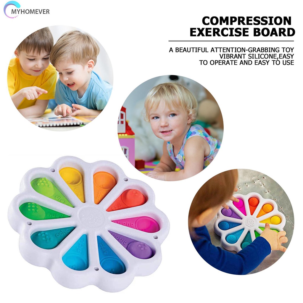 Pop It Fidget Đồ chơi Simple Dimple Fidget Đồ chơi Silicone Sensory Popper Early Education Keychain