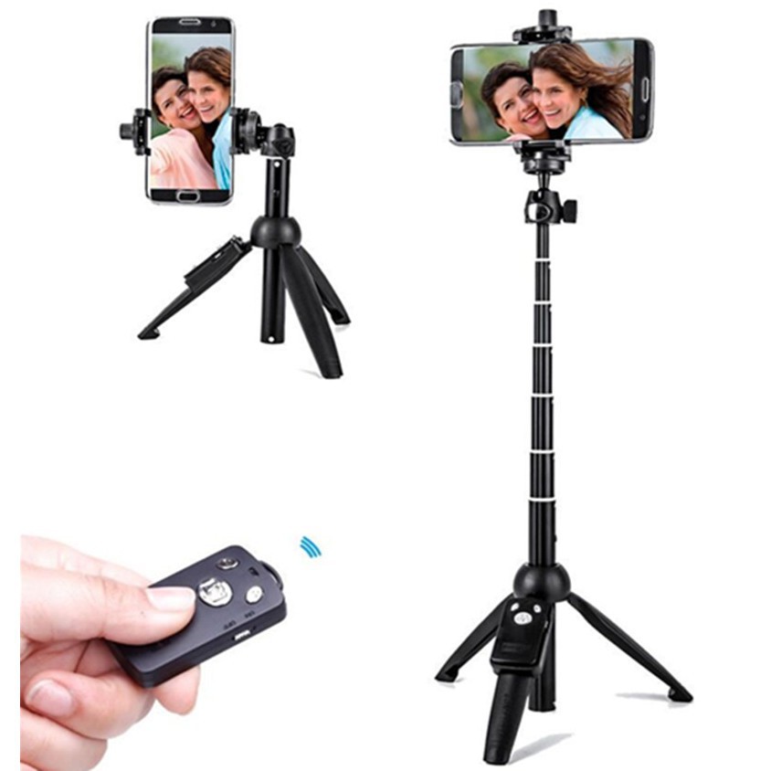 Gậy chụp ảnh Selfie kiêm Tripod Đa Năng Yunteng YT-9928 tích hợp kẹp điện thoại và Remote Bluetooth, gọn nhẹ chắc chắn | BigBuy360 - bigbuy360.vn