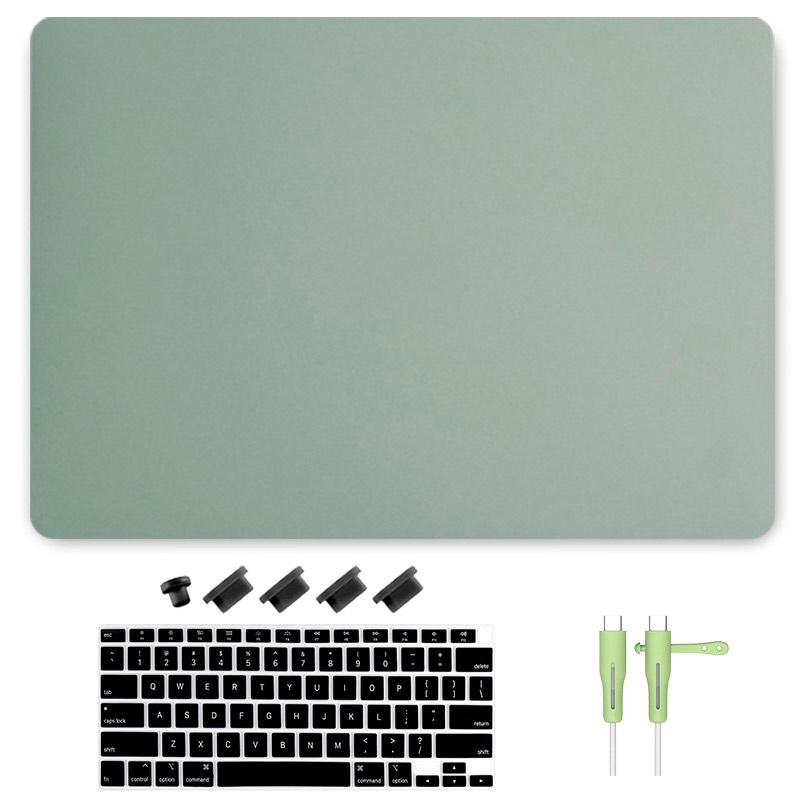 Vỏ BọC Silicone + logo 4 Trong 1 Cho macbook pro 14 inch A2442 Air M1 M2 13 inch A2337 A2338 A2289