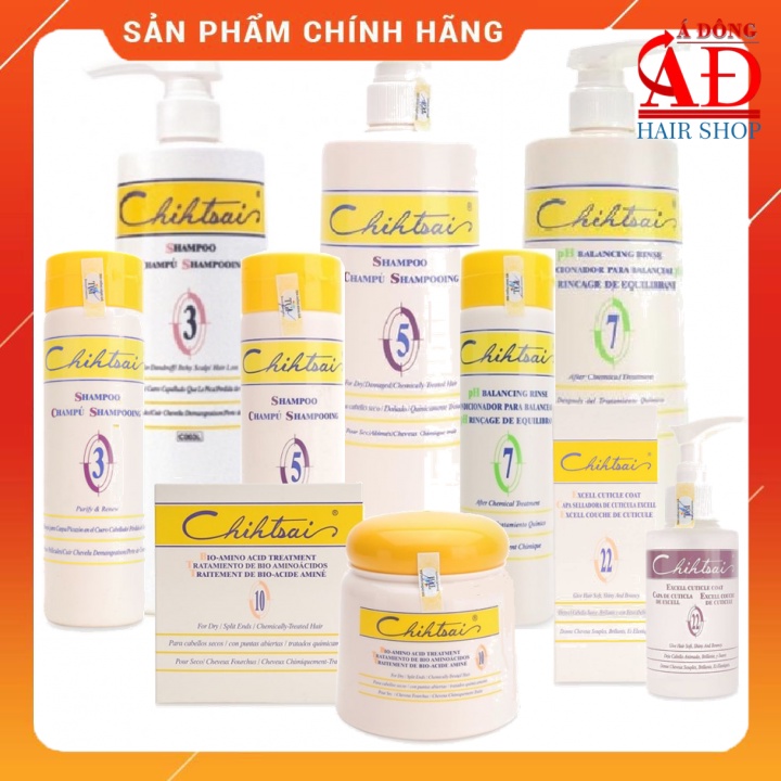 Dầu gội xả hấp dưỡng phục hồi, hỗ trợ trị gàu Chihtsai No.3 5 7 10 20 22 Đài Loan