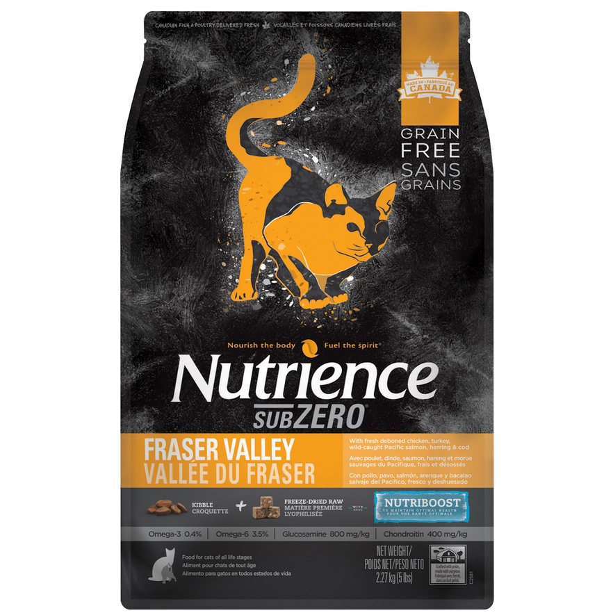 [DINH DƯỠNG CAO] 2,27KG THỨC ĂN HẠT NUTRIENCE SUBZERO CAT CHO TẤT CẢ GIỐNG MÈO VỊ THỊT GÀ, CÁ HỒI VÀ CÁ TRÍCH - HẠT MÈO