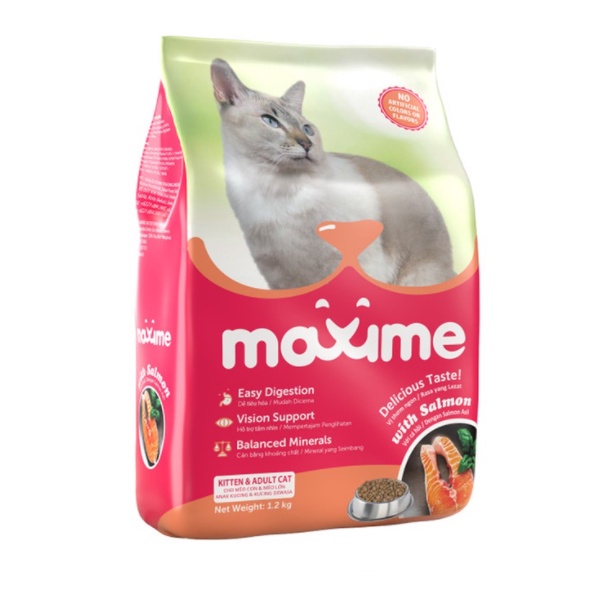 Thức ăn hạt khô cho mèo Maxime túi 1.2kg