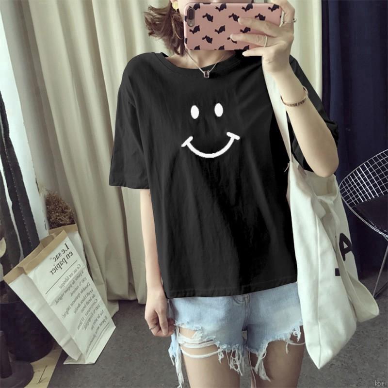 Áo thun nữ tay ngắn dáng rộng phong cách hàn quốc