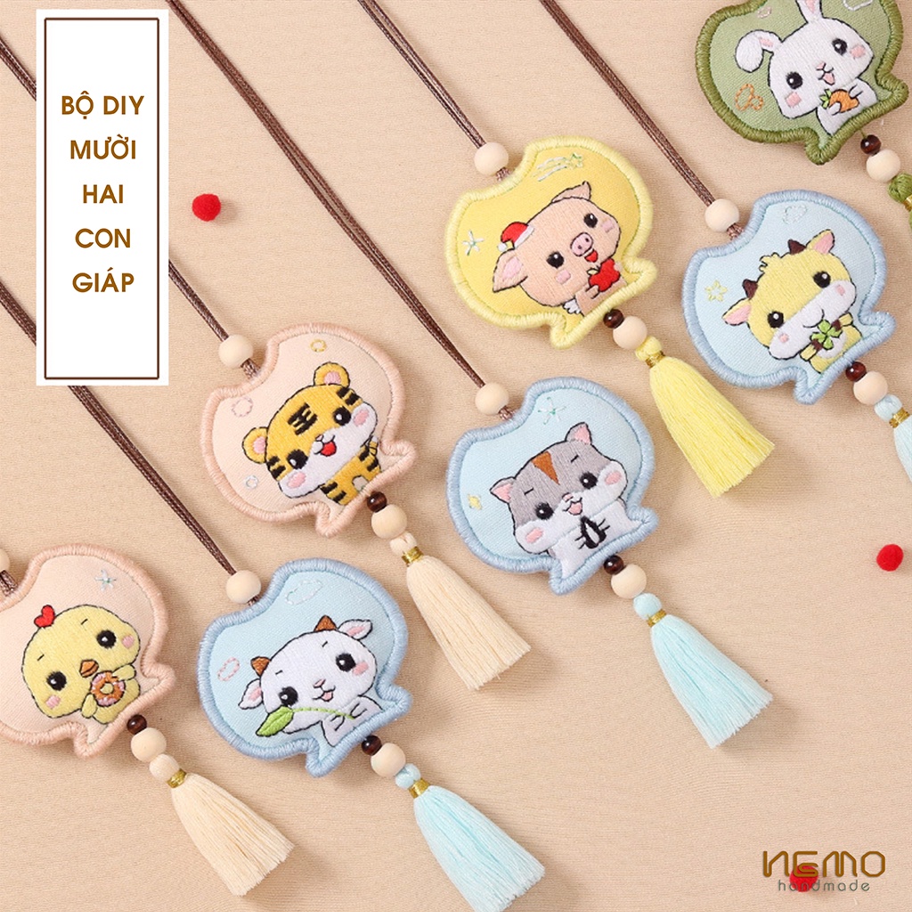 Bộ Kit/ Diy Tự Làm Túi Phước 12 Con Giáp Nemo Handmade - BK12OM