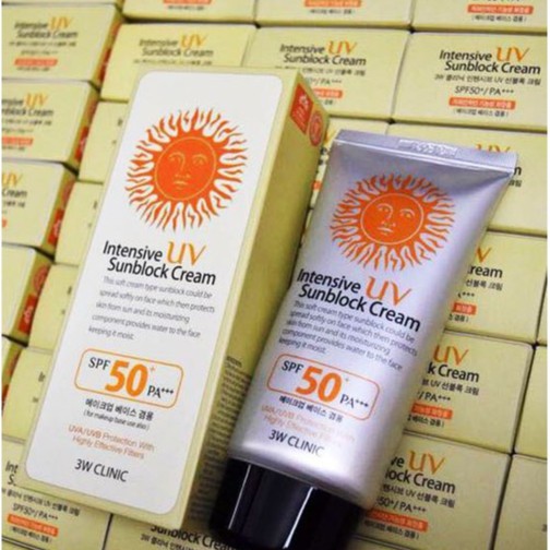 Kem Chống Nắng Hàn Quốc 3w Clinic Intensive UV Sunblock Cream SPF 50 Pa+++