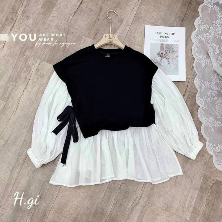 Áo babydoll siêu xinh buộc eo - Hàng loại đẹp