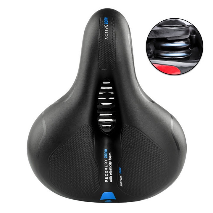 [ HCM ] Yên Xe Đạp Active Đen Đỏ, Yên Xe Thể Thao Siêu Êm Siêu Mềm, Có Rãnh Thoáng Khí BR03