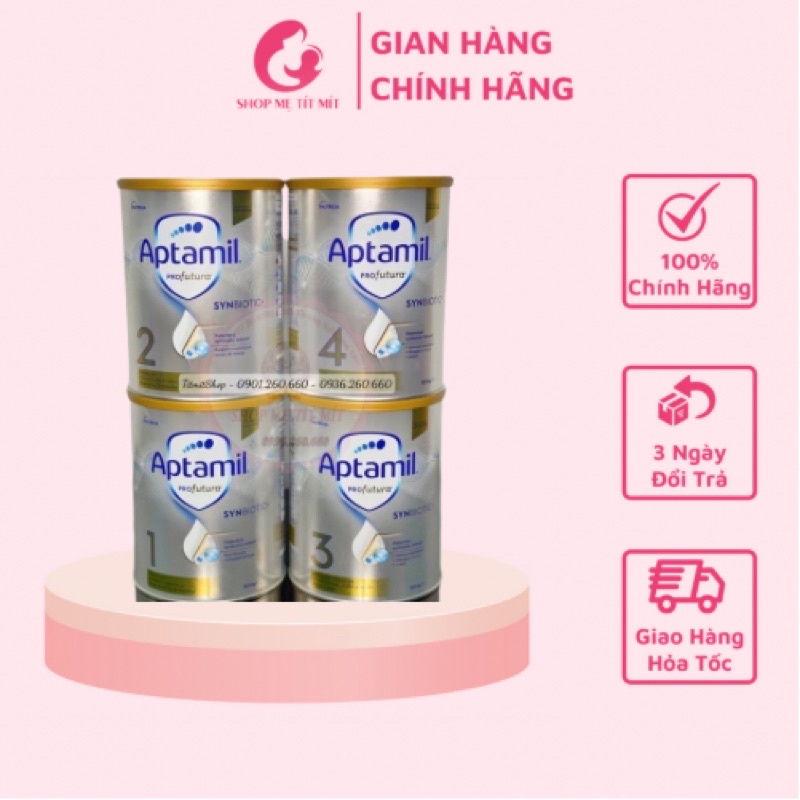 Sữa Aptamil Profutura 900gr Úc số 1 2 3 4 mẫu mới