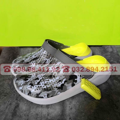 dép crossFREESHIPdép cross quai ngang họa tiết ràn ri lót xanh chuối SHINCR99RR tặng thêm 12 sticker cross