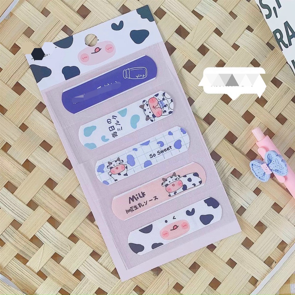 Băng Cá Nhân Cute Hoạt Hình Kháng Nước Thoáng Khí (Set 5 cái)