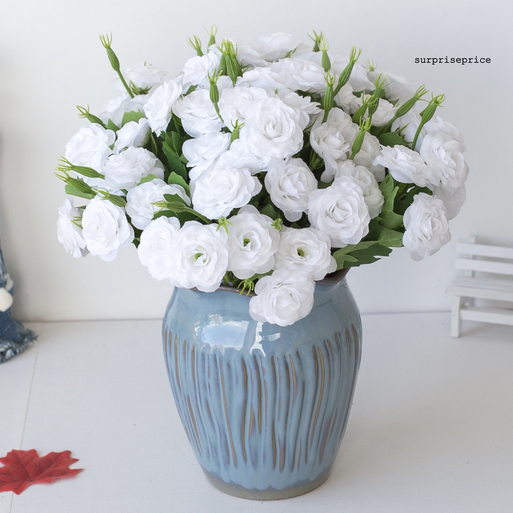 【SPP】 Nhánh hoa hồng nhân tạo bằng lụa đẹp mắt sống động như thật đẹp mắt để bàn làm việc