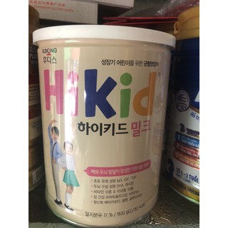 Sữa Hikid Hàn Quốc tăng Chiều cao hương Vani hộp 600g