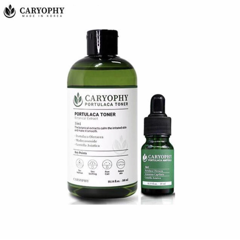 Combo Toner Ngăn Ngừa mụn và Thâm Caryophy + Serum Ngăn Ngừa MỤn Caryophy