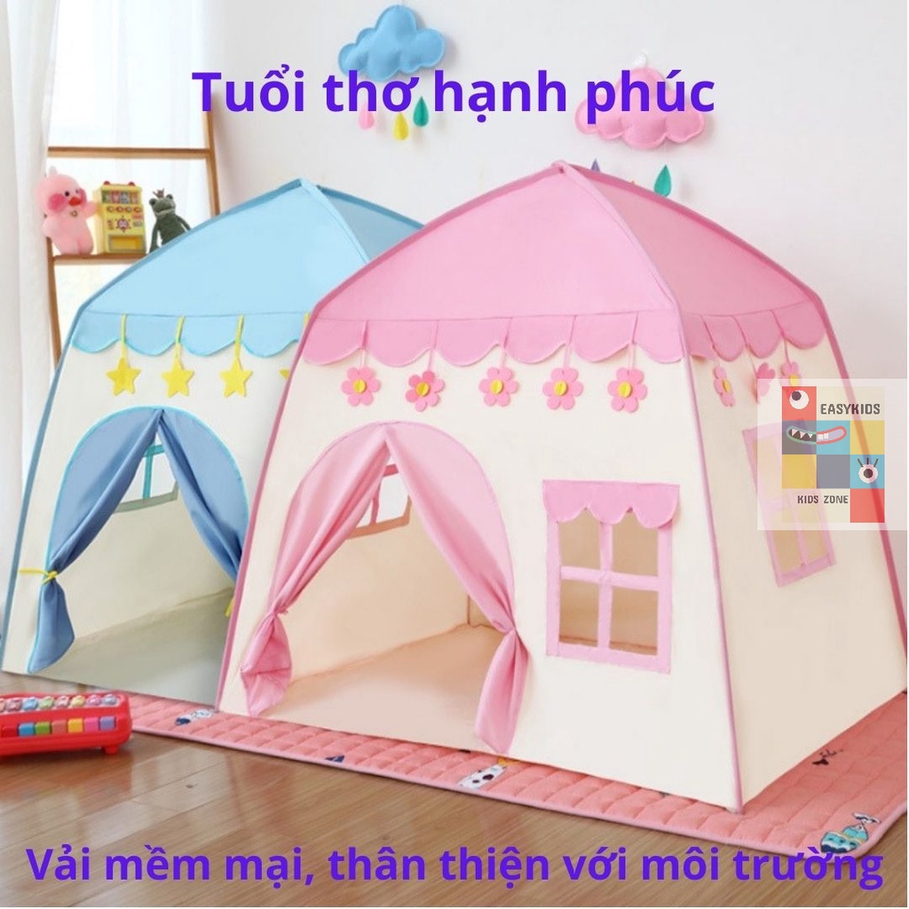 [Có sẵn] Lều trẻ em Lều công chúa hoàng tử Hàn Quốc cực đẹp, chất vải mềm mại, kích cỡ rộng, 2 bé nằm thoải mái