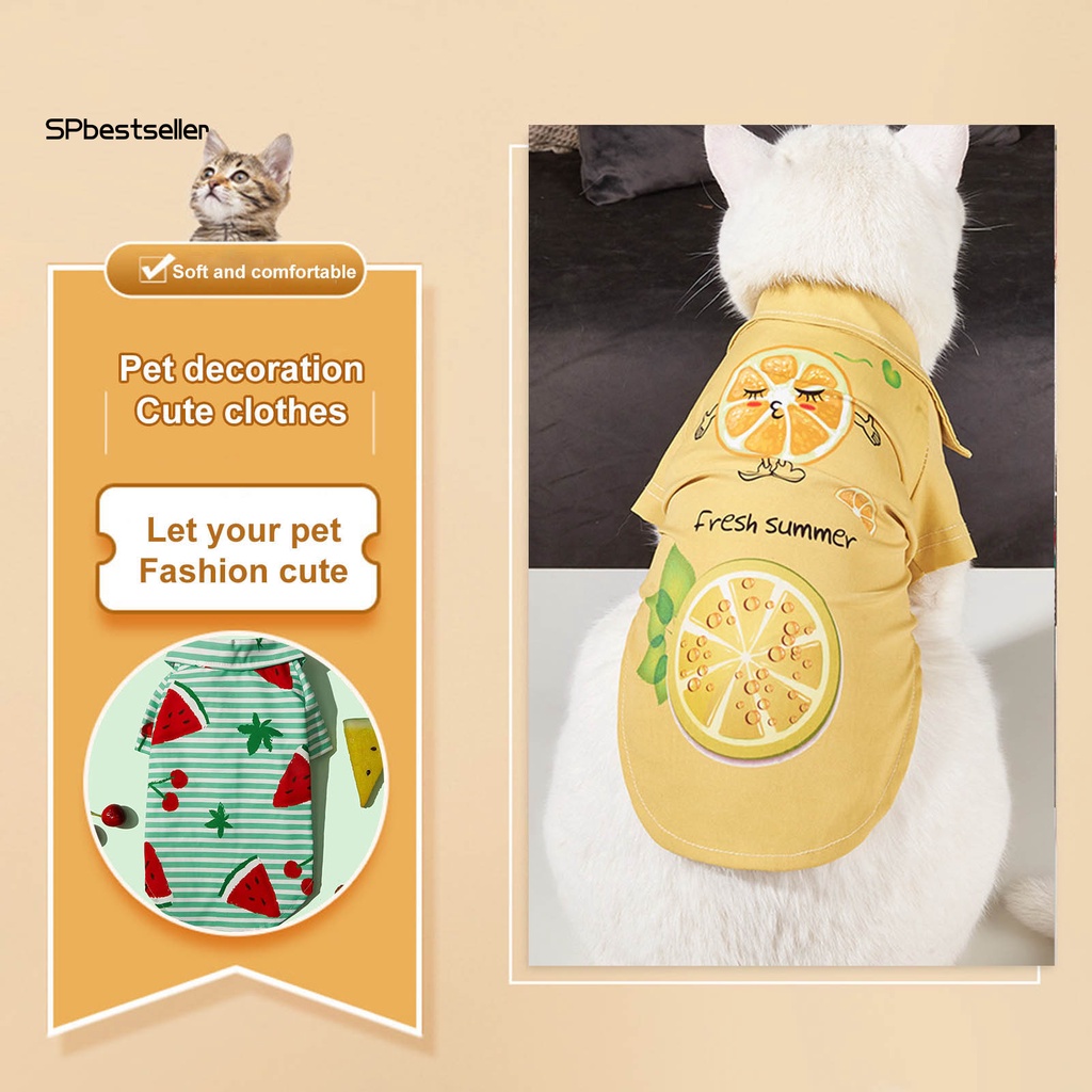 Áo Sơ Mi Ngắn Tay Mềm Mại Đáng Yêu Dành Cho Cún Cưng