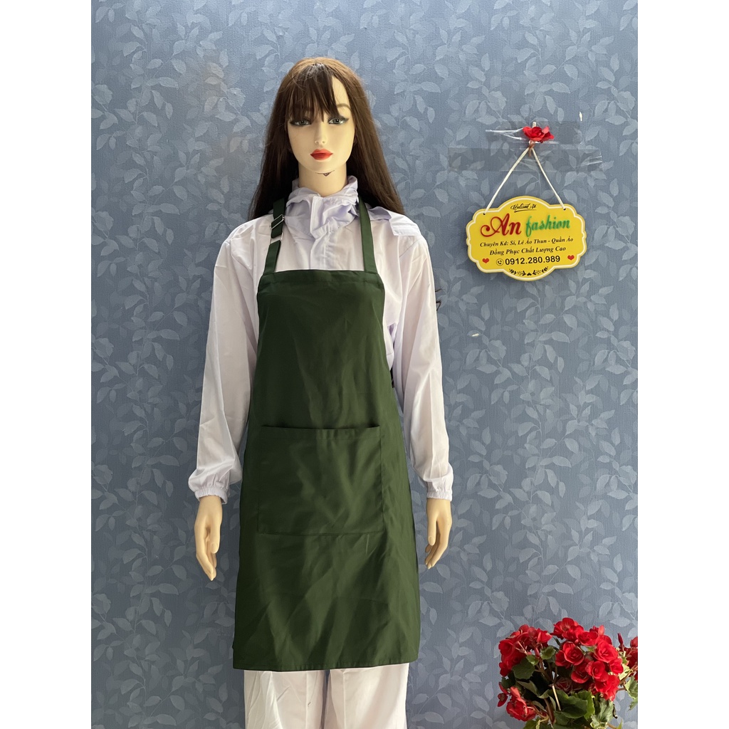 Tạp Dề Kaki Dày Dặn Nhiều Màu Cho Nam Nữ _ Hình chụp thật