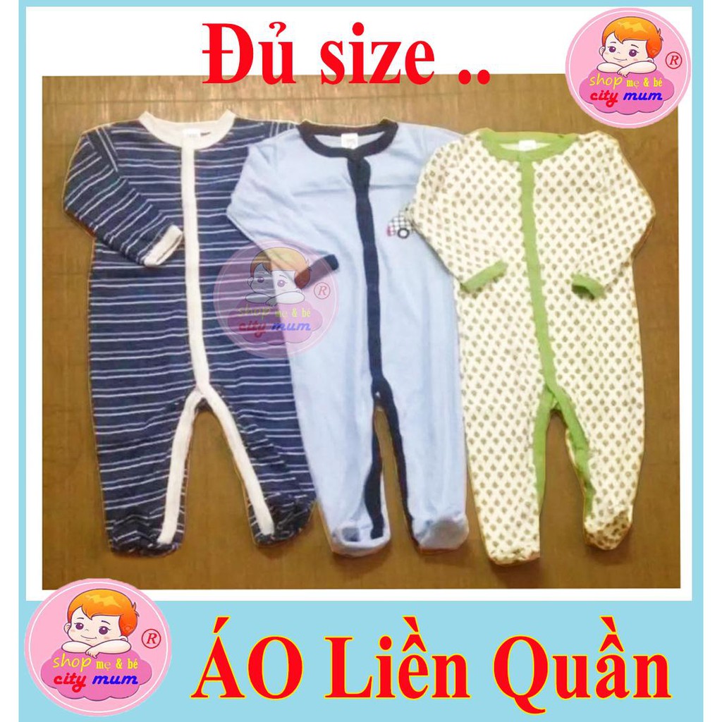 BỘ LIỀN DÀI BÍT CHÂN COTTON MỀM MÁT CHO BÉ SƠ SINH-8KG ( HÀNG NHẬP MALAYSIA )