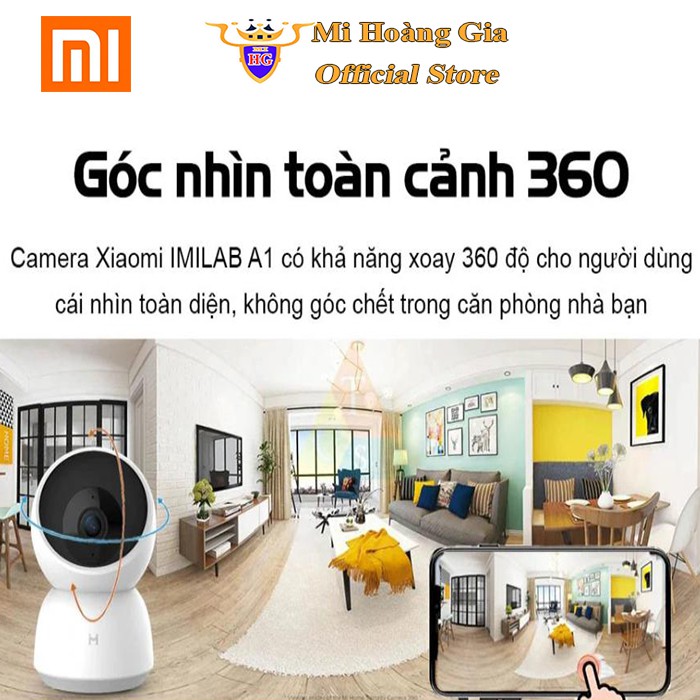 HOẢ TỐC | Camera Xiaomi Imilab 360 A1 chất lượng full 2K | Camera wifi XIAOMI xoay 360 1080P | MIHOANGGIA