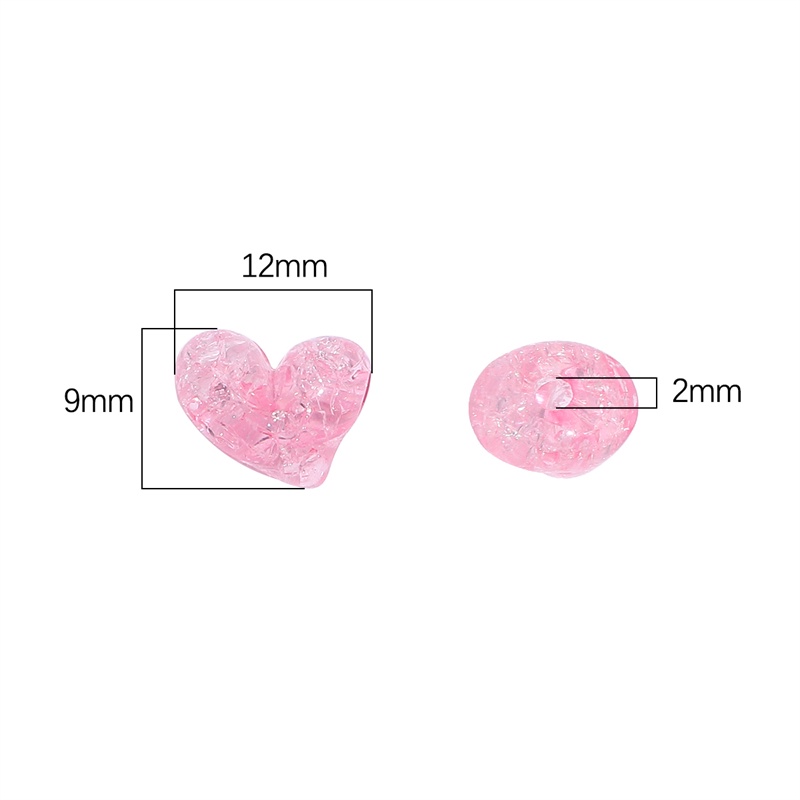 Hạt cườm BEADIA acrylic hình ngôi sao năm cánh/ trái tim kích thước nhỏ dùng làm trang sức thủ công