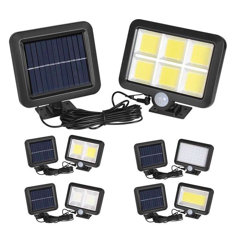 Đèn Led Năng Lượng Mặt Trời Solar Light Có Điều Khiển Từ Xa 120 Led - Cảm Biến Chuyển Động ánh sáng Cao Cấp