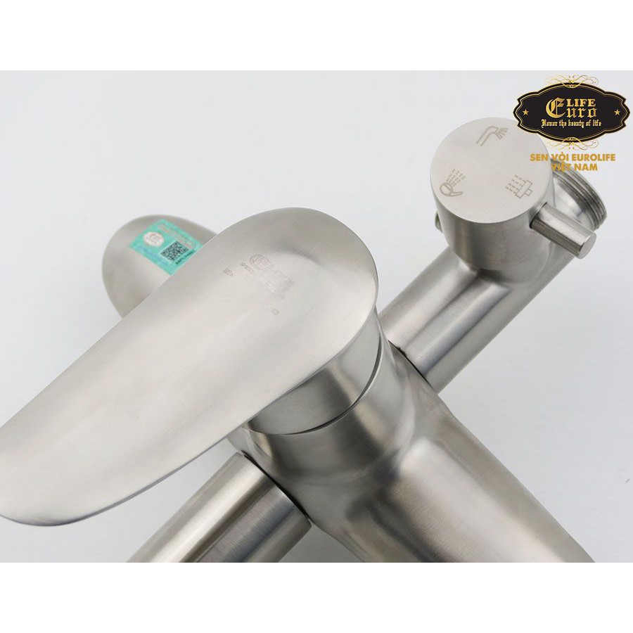 Bộ sen cây tắm đứng nóng lạnh Inox SUS 304 chịu nước phèn, mặn, không han rỉ Eurolife EL-SC-IN02
