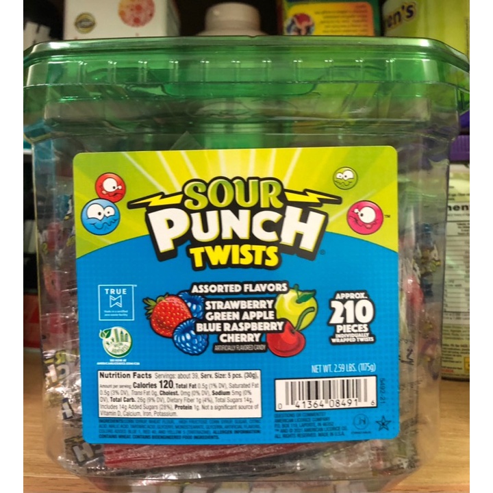 Kẹo Dẻo Trái Cây Sour Punch Twists Mỹ