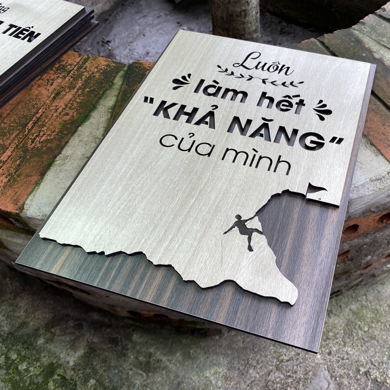 Tranh Động Lực Decor Gỗ cao cấp LEVU063 treo tường