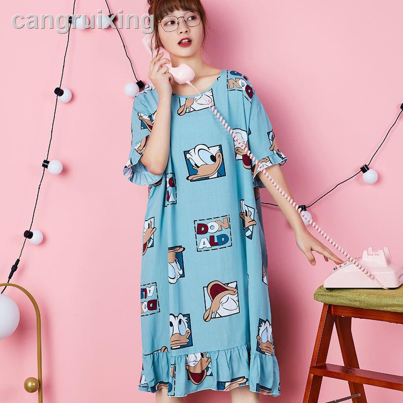 Đầm Ngủ Cotton Plus Size Cho Phụ Nữ Mang Thai 100kg