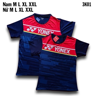 Áo cầu lông Yonex Nam Nữ 3K01 Xanh Đen 2021 1 áo [Giá hủy diệt] [Rẻ vô địch] [Ảnh thật]