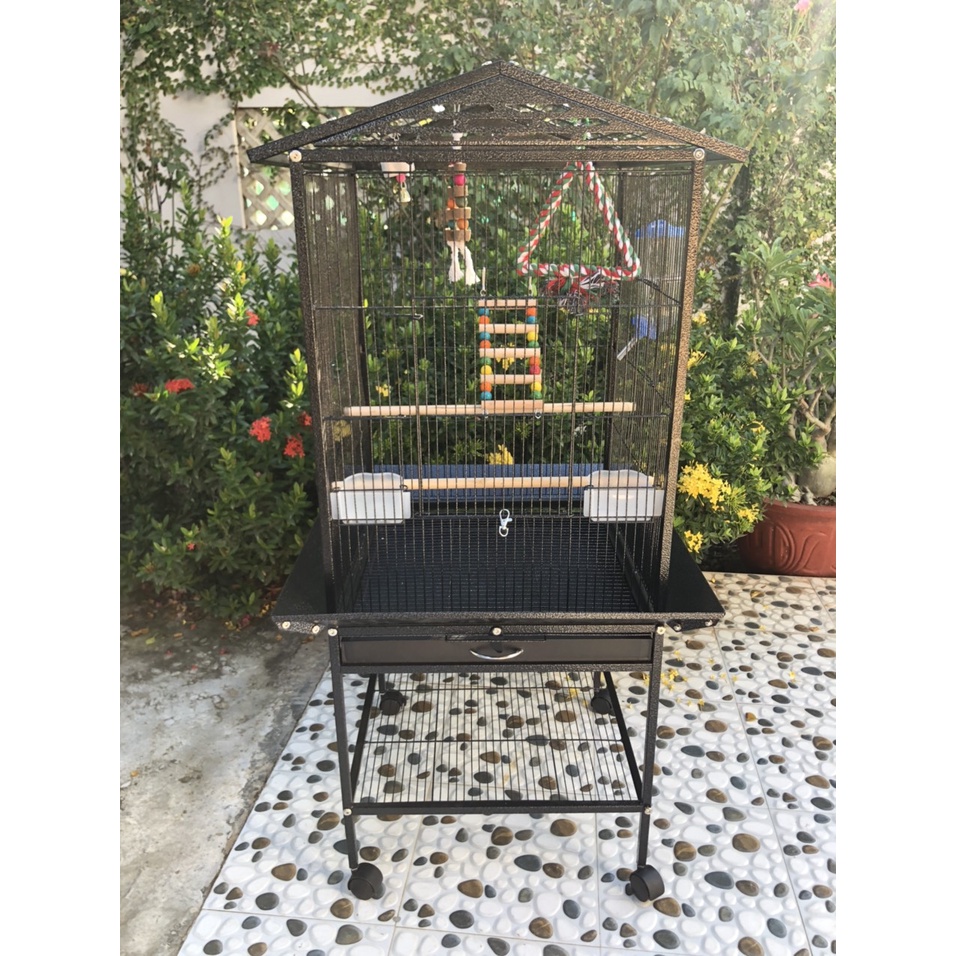 Chuồng Lồng  vẹt ngôi nhà mã số 004 dùng cho Vẹt size trung và nhỏ như :   xích, sun, lovebird, nhồng,...