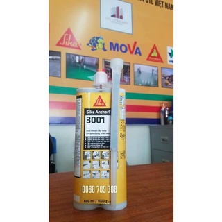  Sika Anchorfix 3001 - Keo cấy thép Epoxy 2 thành phần Tuýp 600ml 