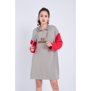 Váy BOO Nữ Loose Phối Khóa Boo