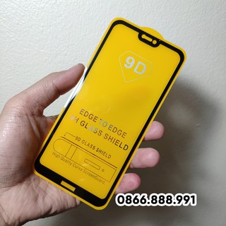 Kính Cường Lực 9D Huawei Nova 3E. Keo Toàn Màn Hình, Không Hạt Li Ty