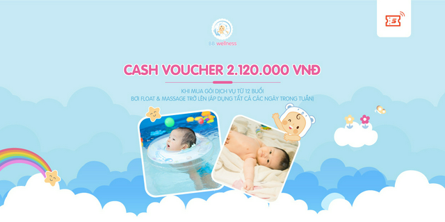 Mã giảm 2.210.000Đ khi mua gói dịch vụ từ 12 buổi dịch vụ bơi Float & Massage trở lên