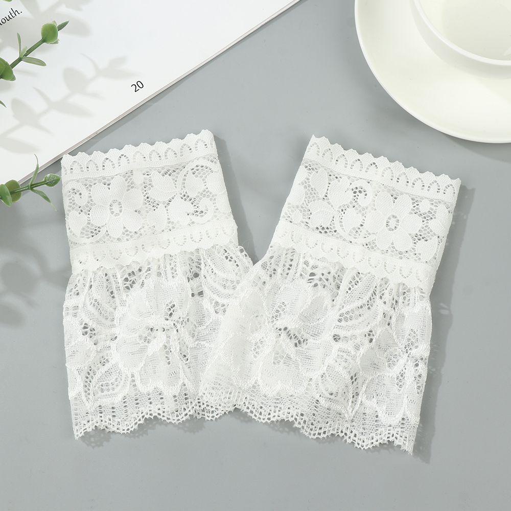 MUVAKO 1 Cặp Găng Tay Giả Viền Ren Che Phủ Sẹo Thời Trang