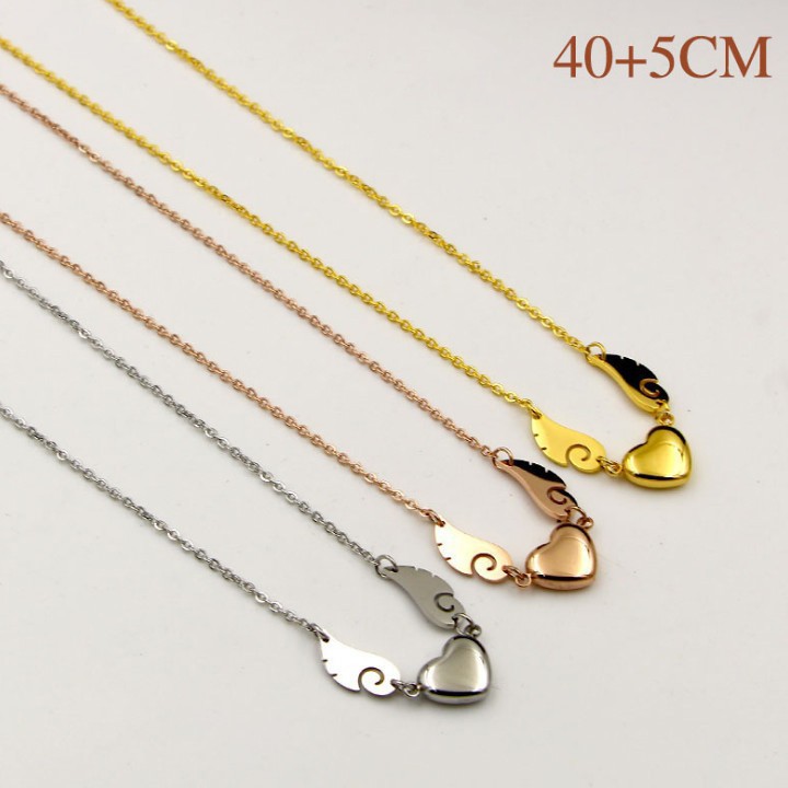 Dây Chuyền Đôi Cánh Trái Tim Titan Cao Cấp TT 1493