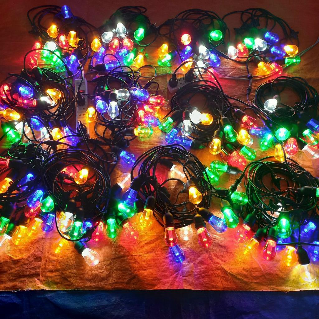 Dây Đui Đèn Trang Trí Ngoài Trời  - Dây Đui E27 Ngoài Trời 5m 10 Đui/ 10m 15 Đui/ 10m 20 Đui Kín Nước